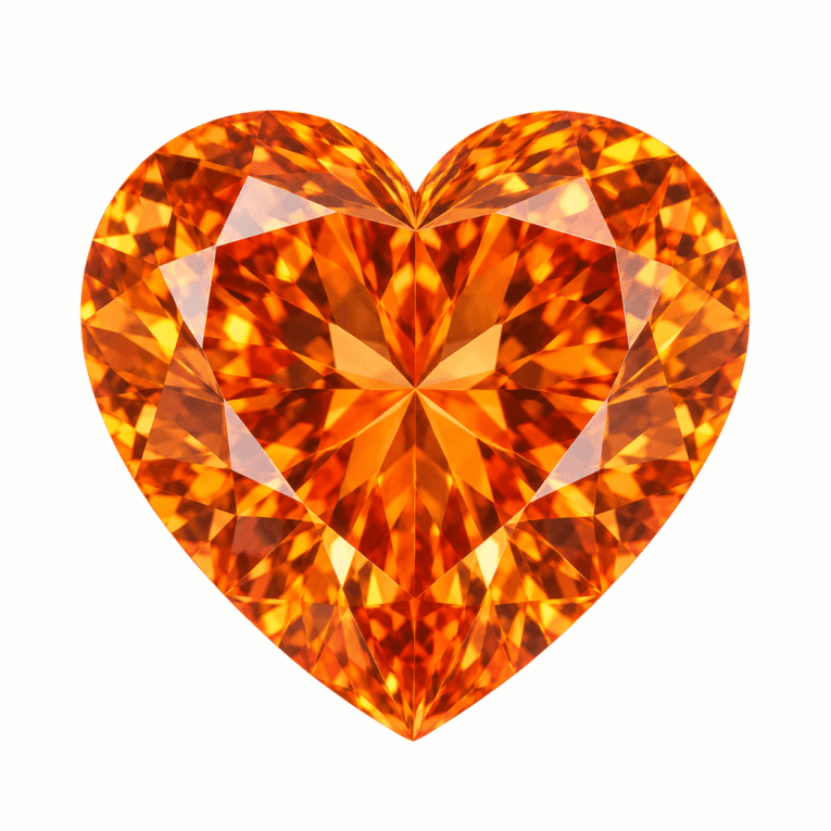 ZIRCÓN CORAZÓN NARANJA
