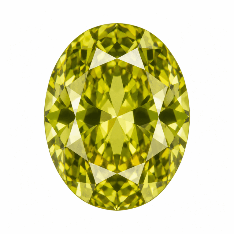 ZIRCÓN OVAL AMARILLO / OLIVA