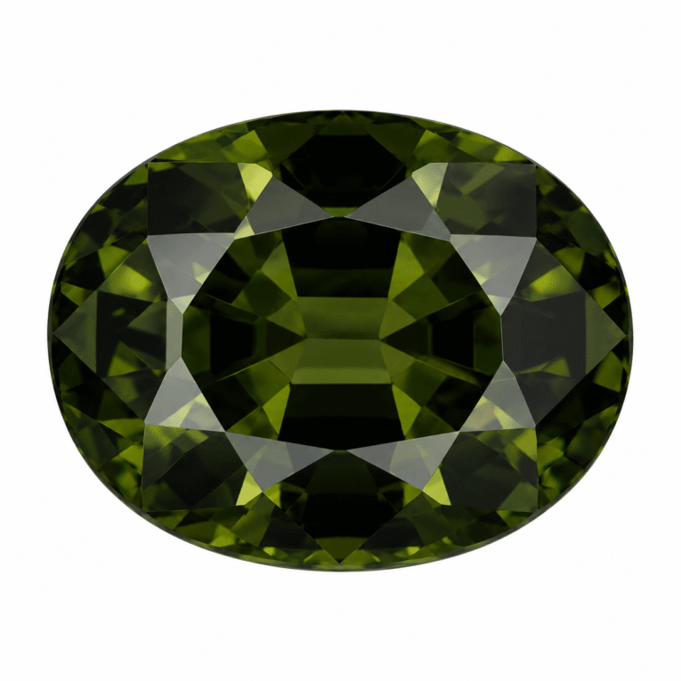 ZIRCÓN OVAL NEGRO / OLIVA
