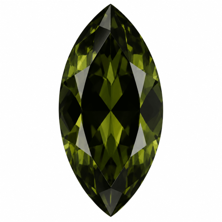 ZIRCÓN MARQUISE NEGRO / OLIVA